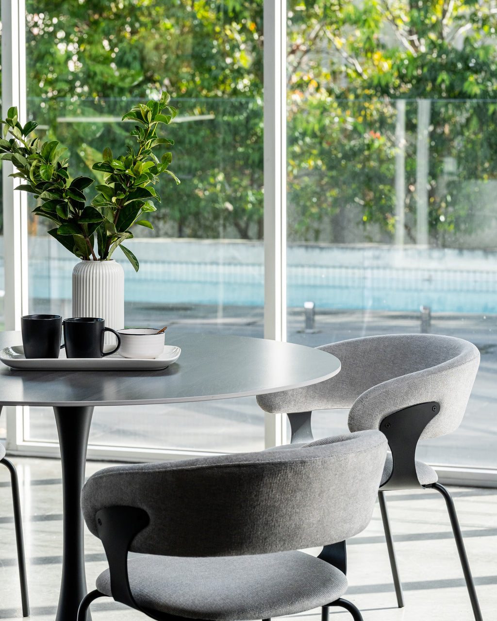 Scandi Large Dining Table Black Sand - image 28