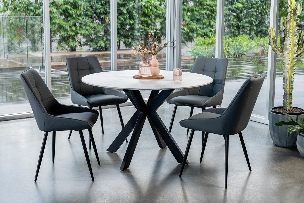 Venice Round Dining Table Snow White