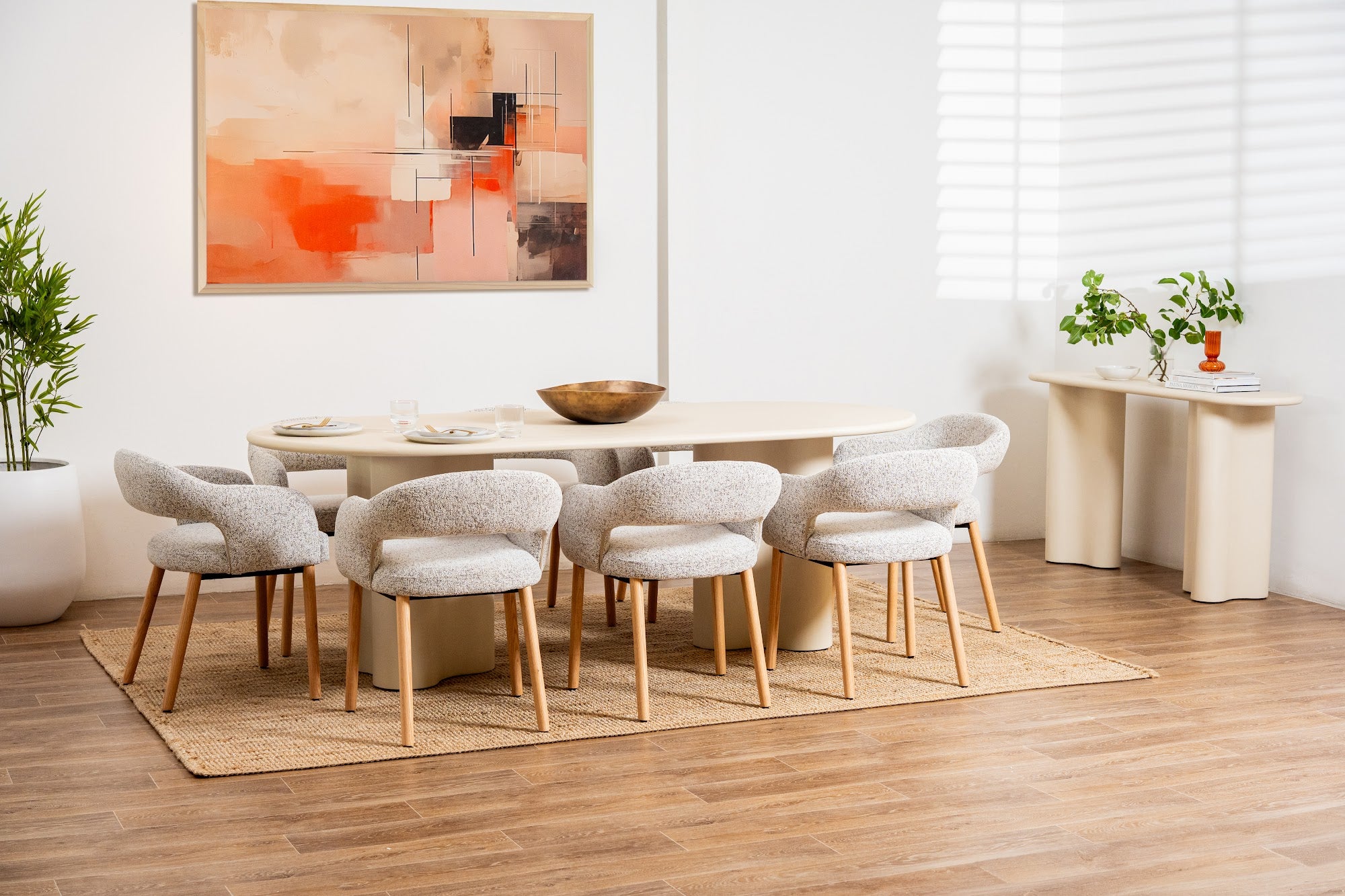 Coastal Dining Table Pebble - image 3