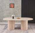 Pompeii Rectangular Dining Table Travertine