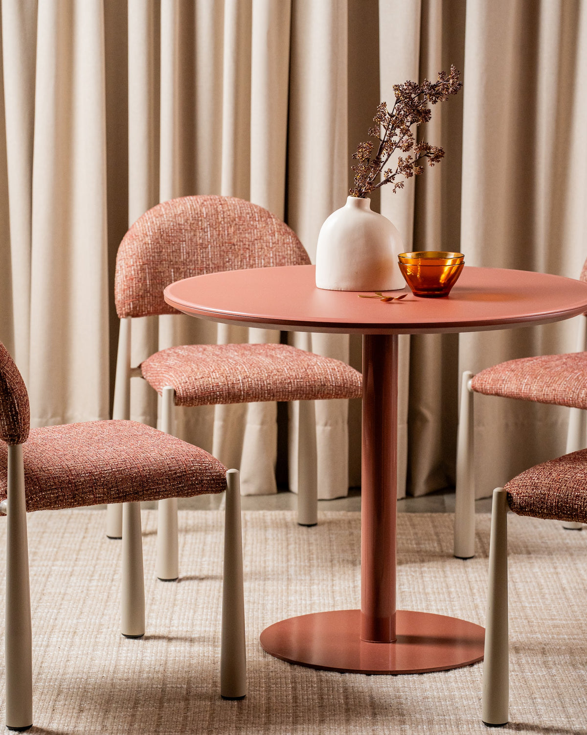 Positano Dining Table Matte Dusty Rose - image 11