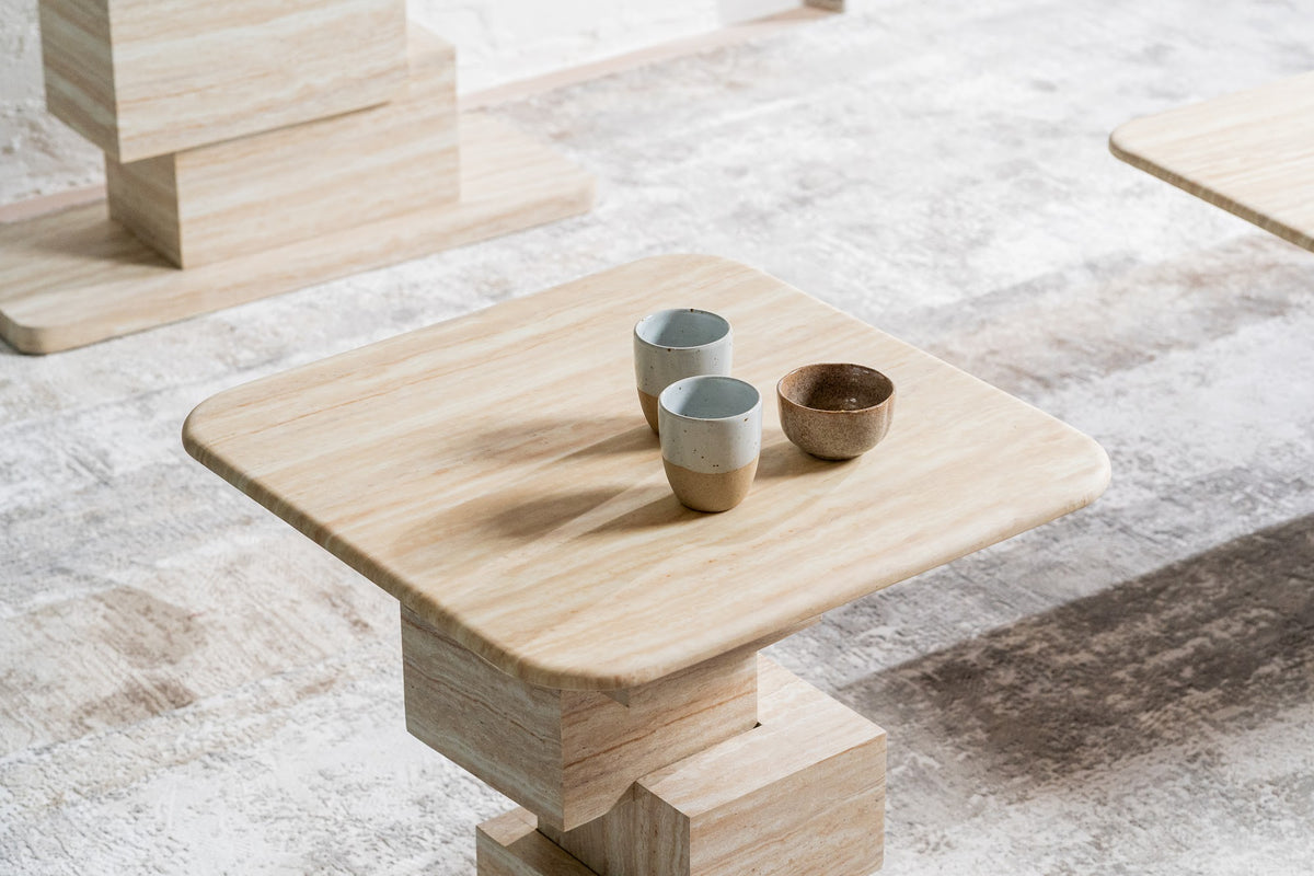 Eros Side Table White Travertine - image 7