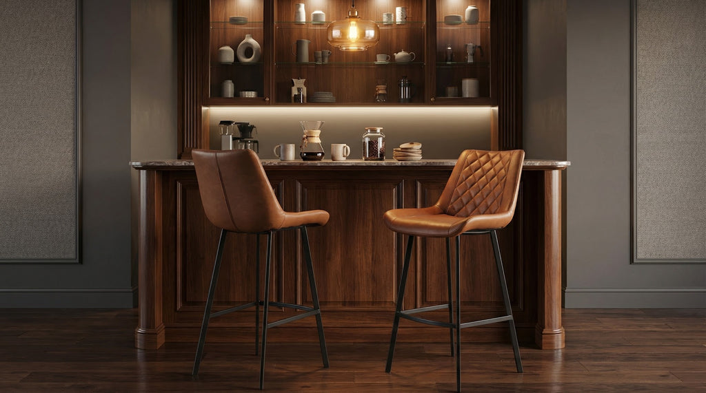 Flynn Bar Stool Antique Cognac (Set of 2)