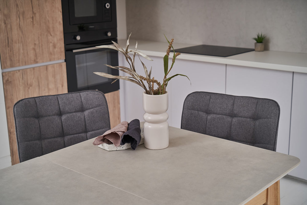 Norway Extension Dining Table Light Grey Ceramic - image 35