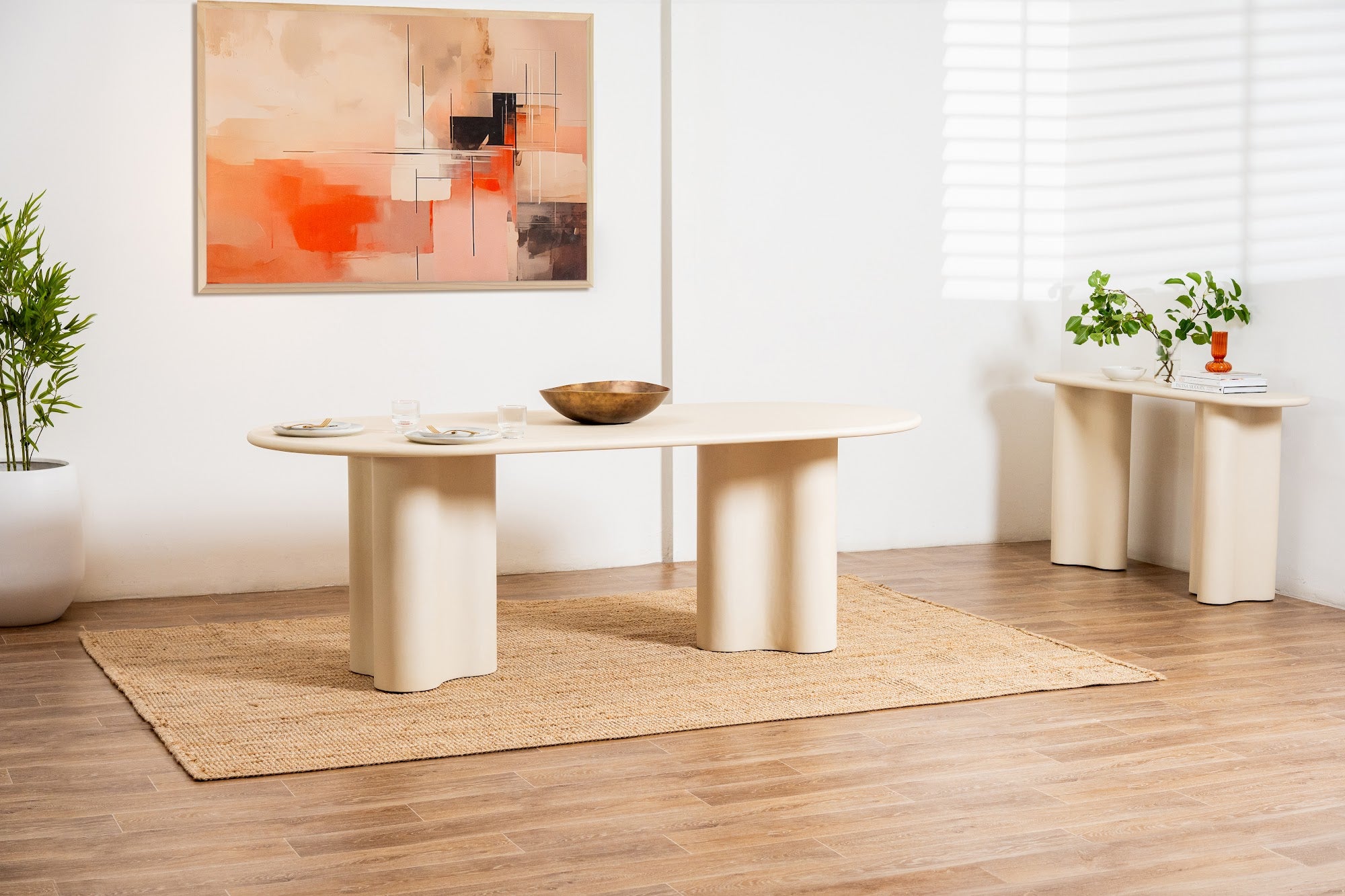Coastal Dining Table Pebble - image 4