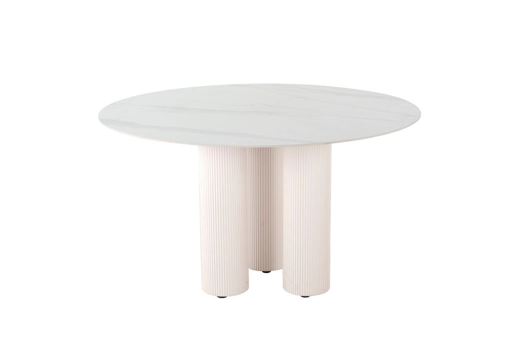 Cuba Round Dining Table White Sevella - image 3