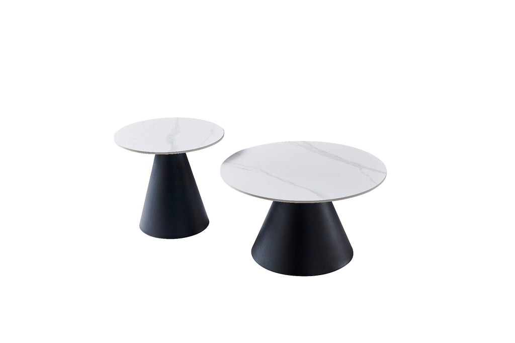 Grollo Coffee Table Set Snow White Ceramic - image 7