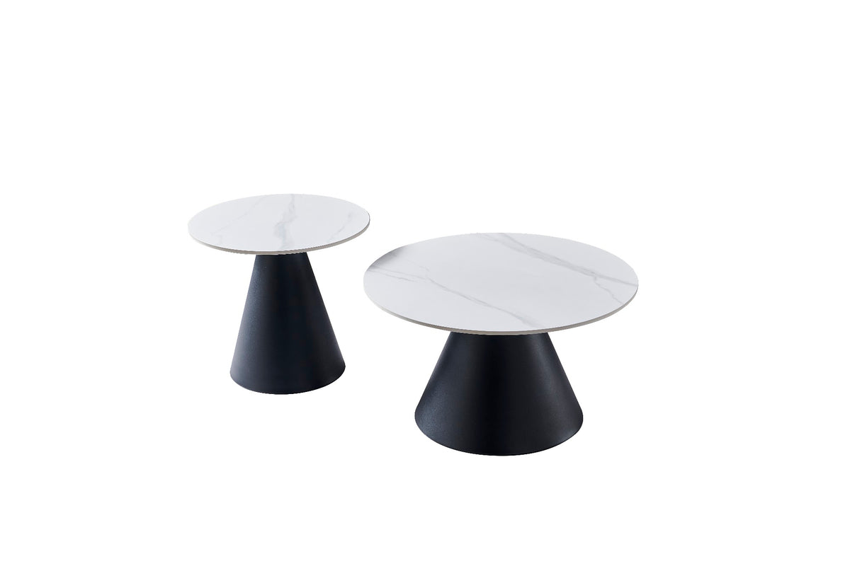 Grollo Coffee Table Set Snow White Ceramic - image 7