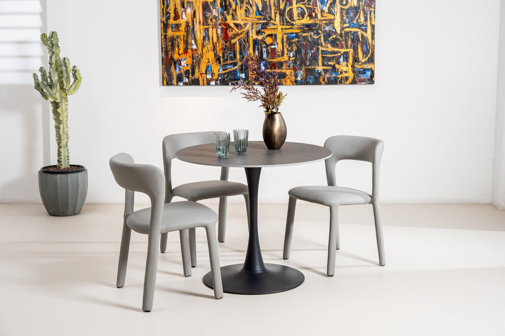 Scandi Medium Dining Table Black Sand - image 4