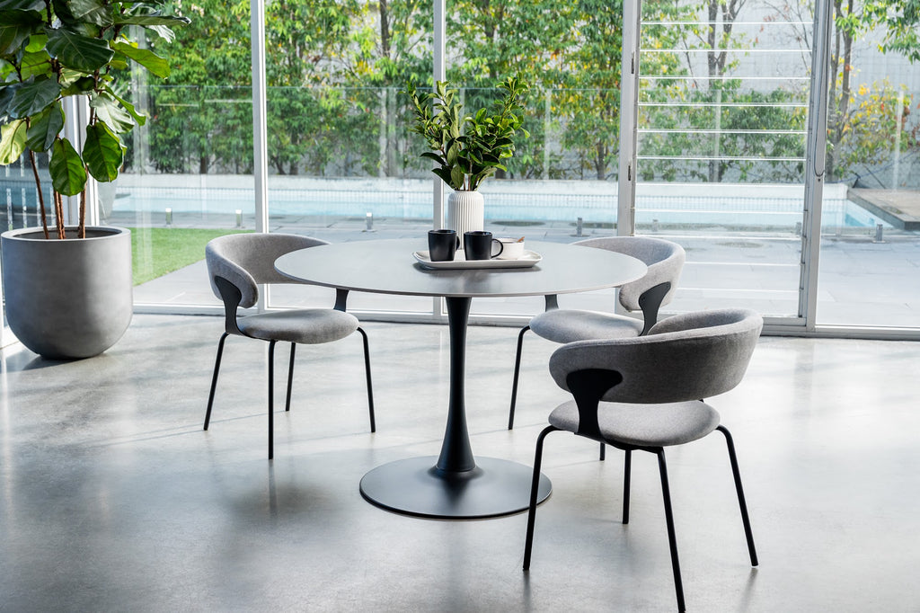 Scandi Large Dining Table Black Sand - image 27