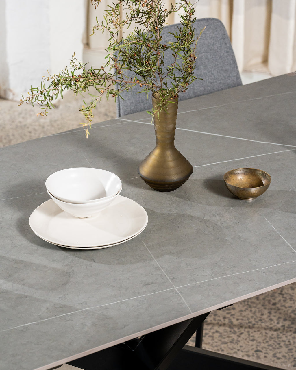 Newcastle Extension Dining Table Bulgarian Grey Ceramic - image 7