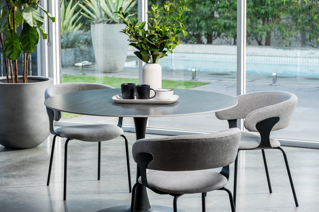 Scandi Large Dining Table Black Sand - image 29