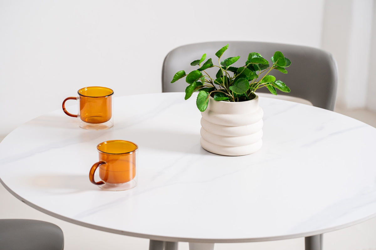 Scandi Small Dining Table Snow White - image 17