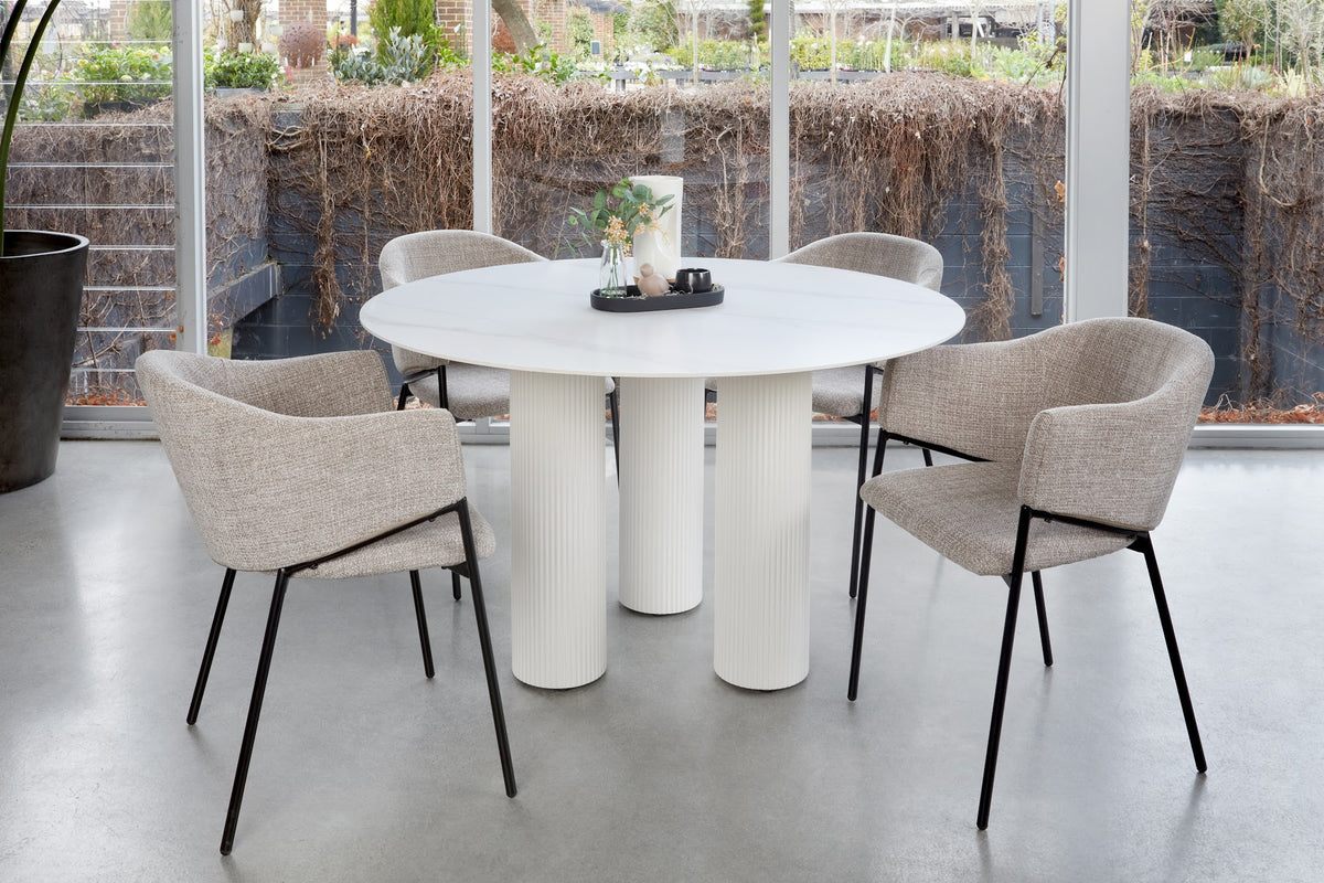 Cuba Round Dining Table White Sevella - image 4