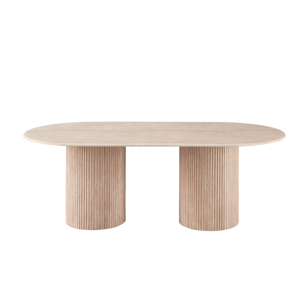 Pompeii Rectangular Dining Table Travertine - image 3