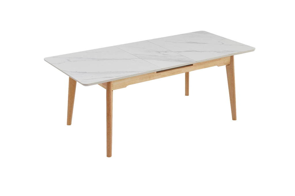 Denmark Extension Dining Table Snow White - image 16