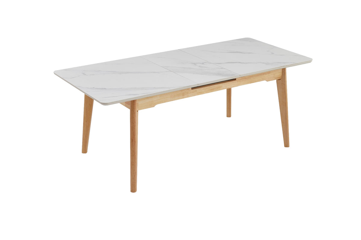 Denmark Extension Dining Table Snow White - image 16