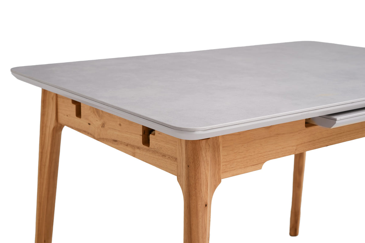 Norway Extension Dining Table Light Grey Ceramic - image 14