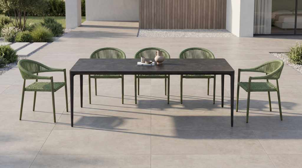 Magnate Large Dining Table Grey Stone Ceramic - image 3