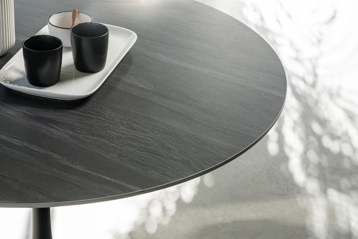 Scandi Large Dining Table Black Sand - image 10