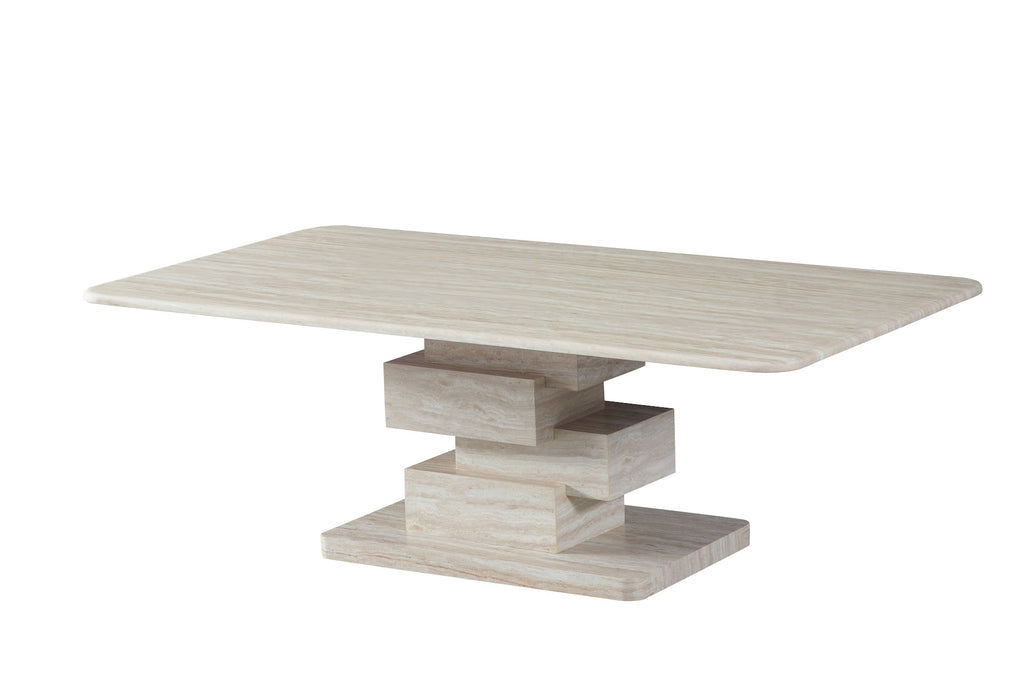 Eros Coffee Table White Travertine - image 2