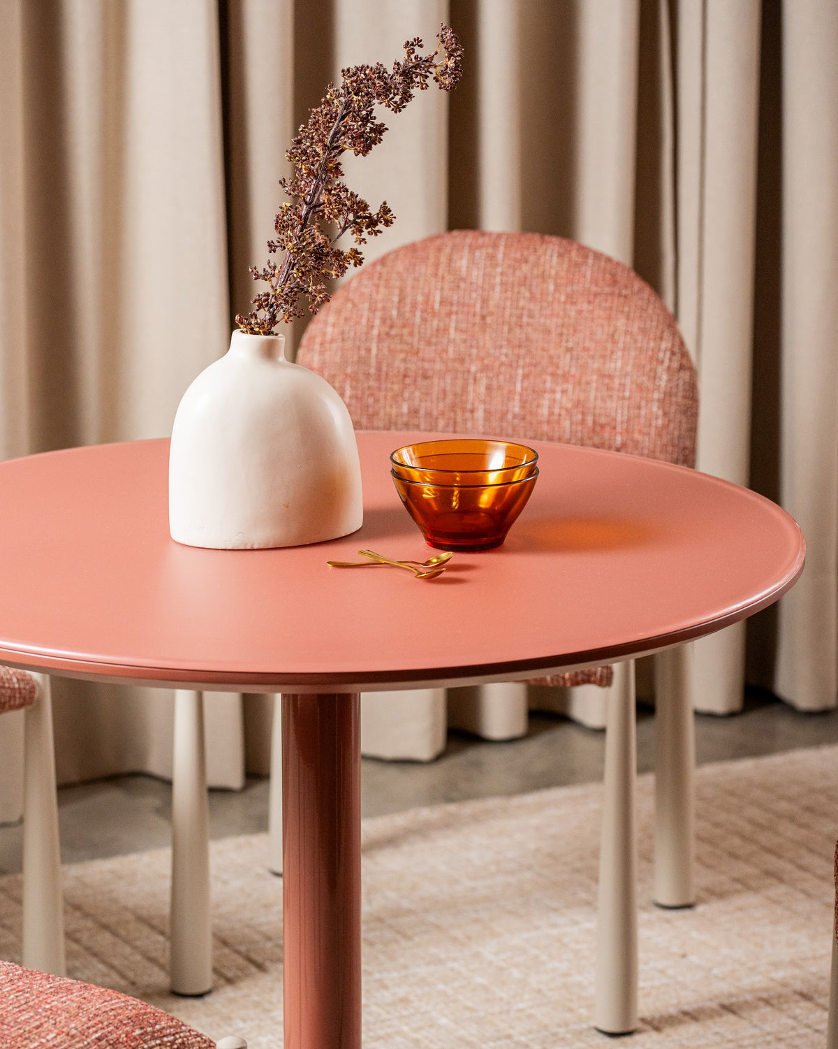 Positano Dining Table Matte Dusty Rose - image 14