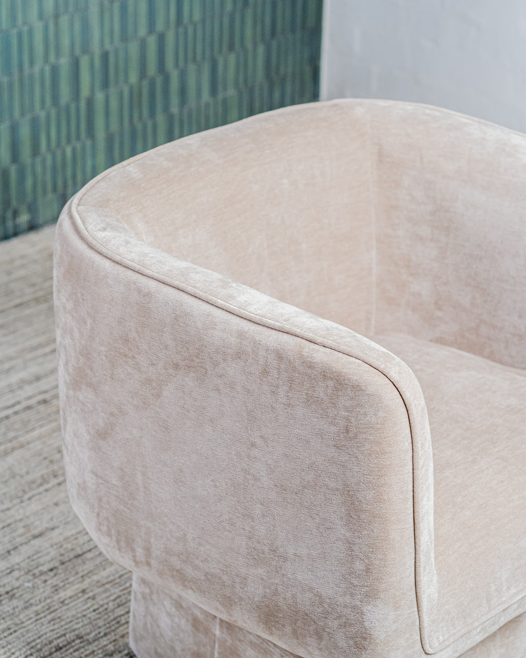 Chloe Swivel Occasional Chair Latte - image 4