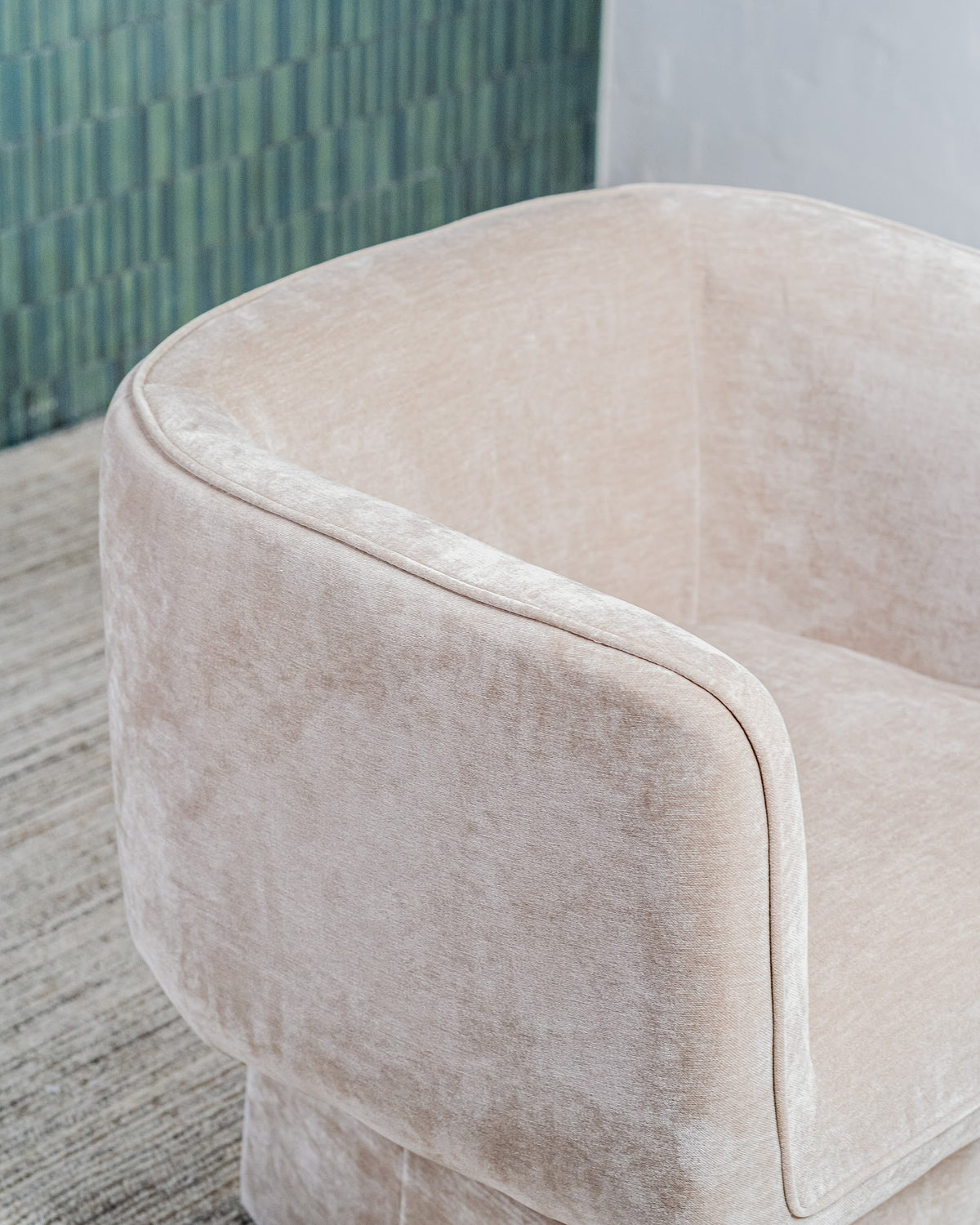 Chloe Swivel Occasional Chair Latte - image 4