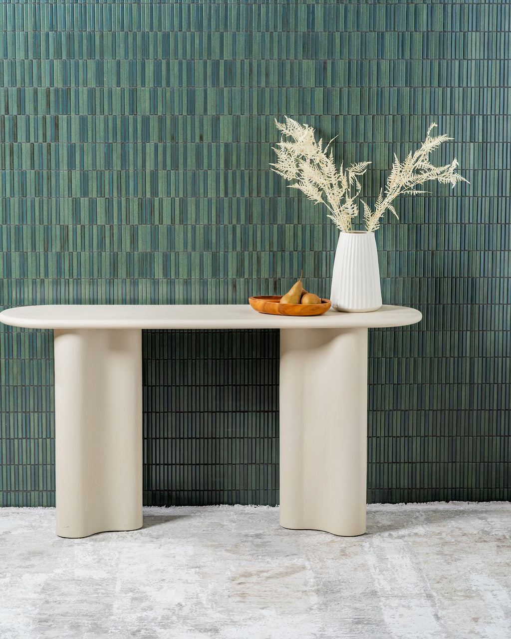 Coastal Console Table Pebble - image 23