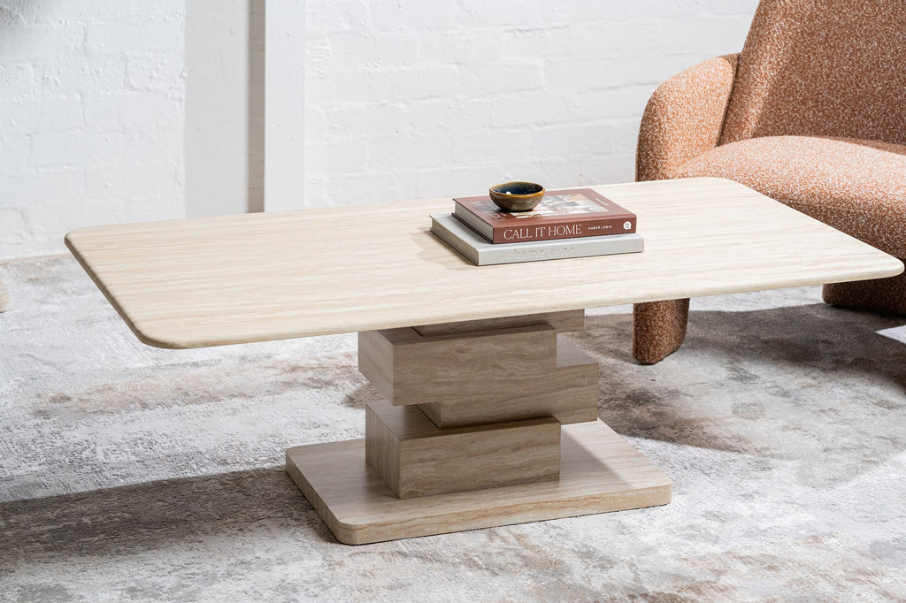Eros Coffee Table White Travertine - image 6