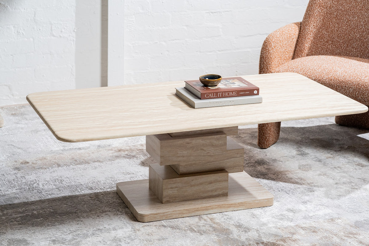 Eros Coffee Table White Travertine - image 6
