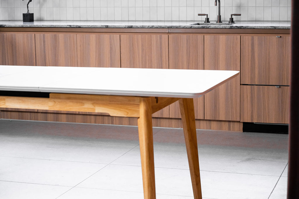 Denmark Extension Dining Table Snow White - image 12