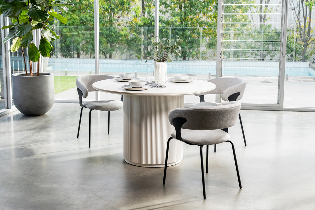Windsor Dining Table Snow White Ceramic - image 21