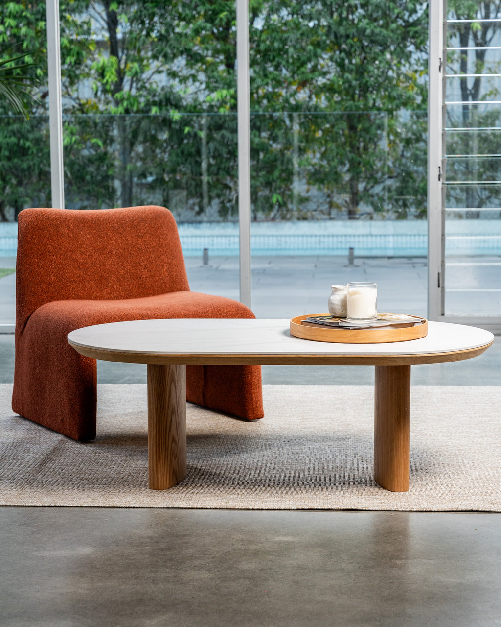 Lucerne Coffee Table Natural With Ceramic - image 2