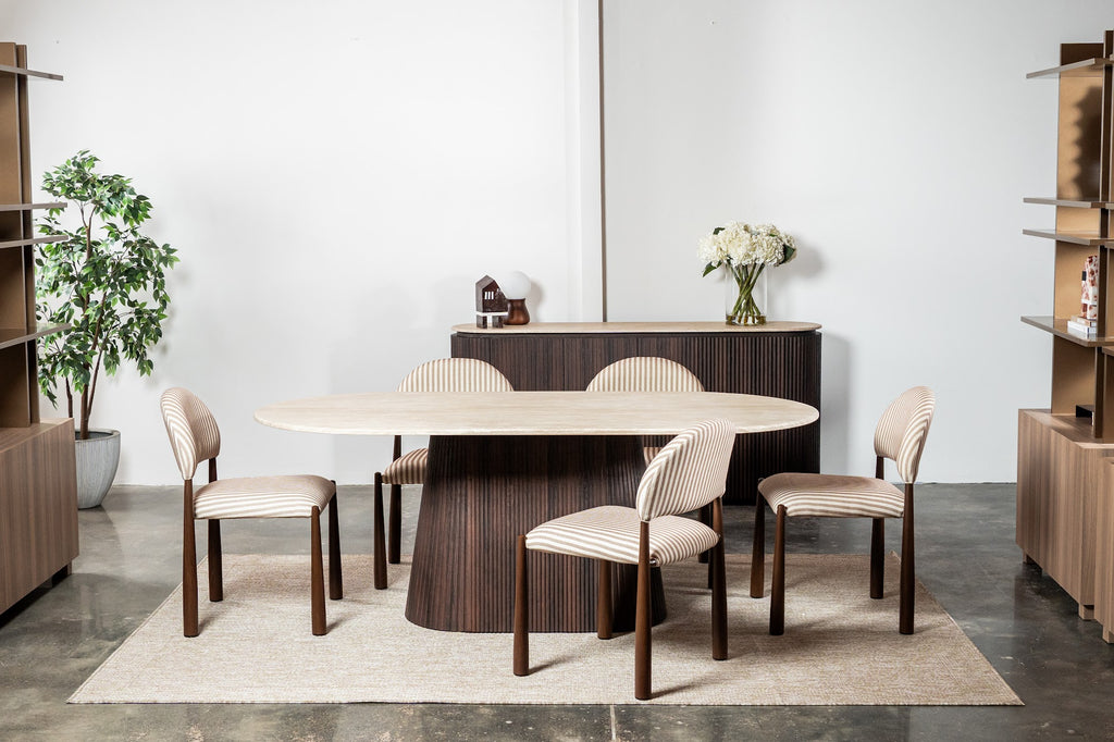 Egypt Dining Chair Beige / Walnut