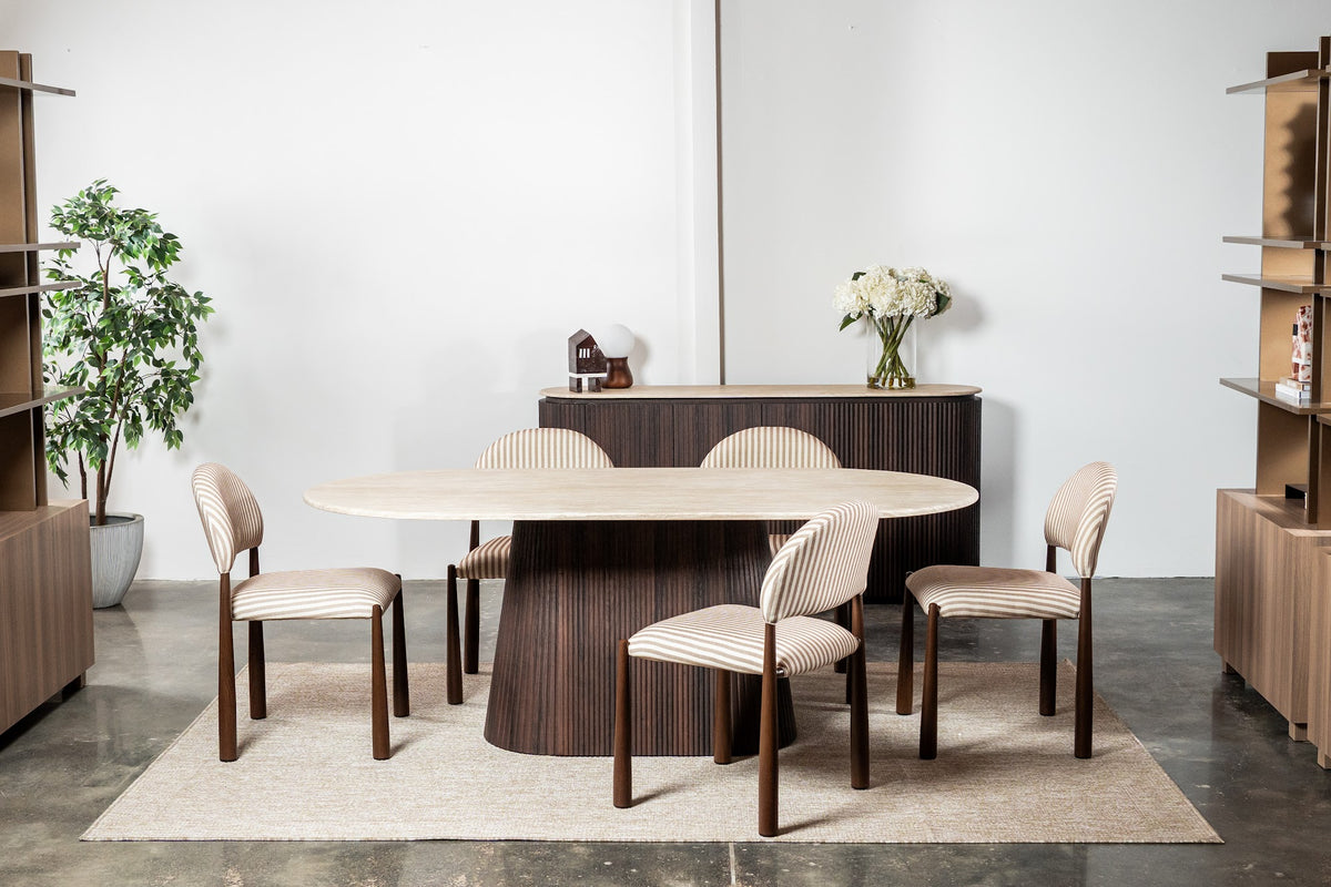 Egypt Dining Chair Beige / Walnut