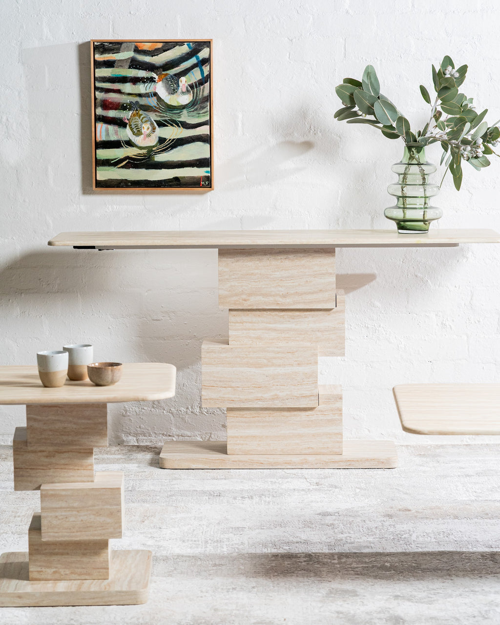 Eros Console Table White Travertine - image 12