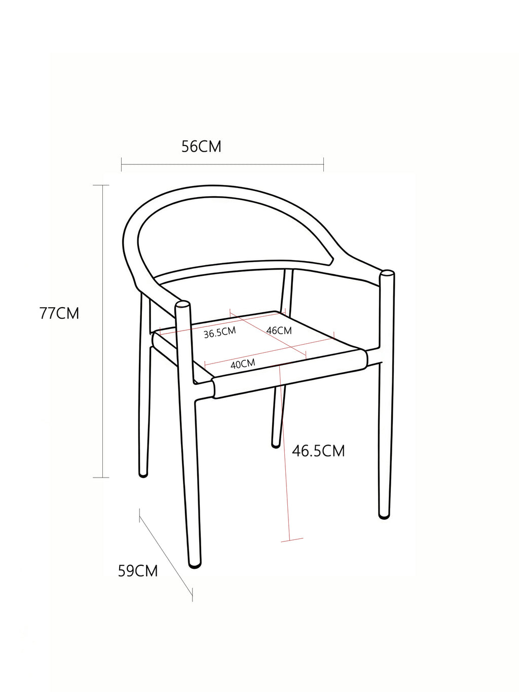 Tobago Dining Chair Charcoal (Set of 2) - image 7