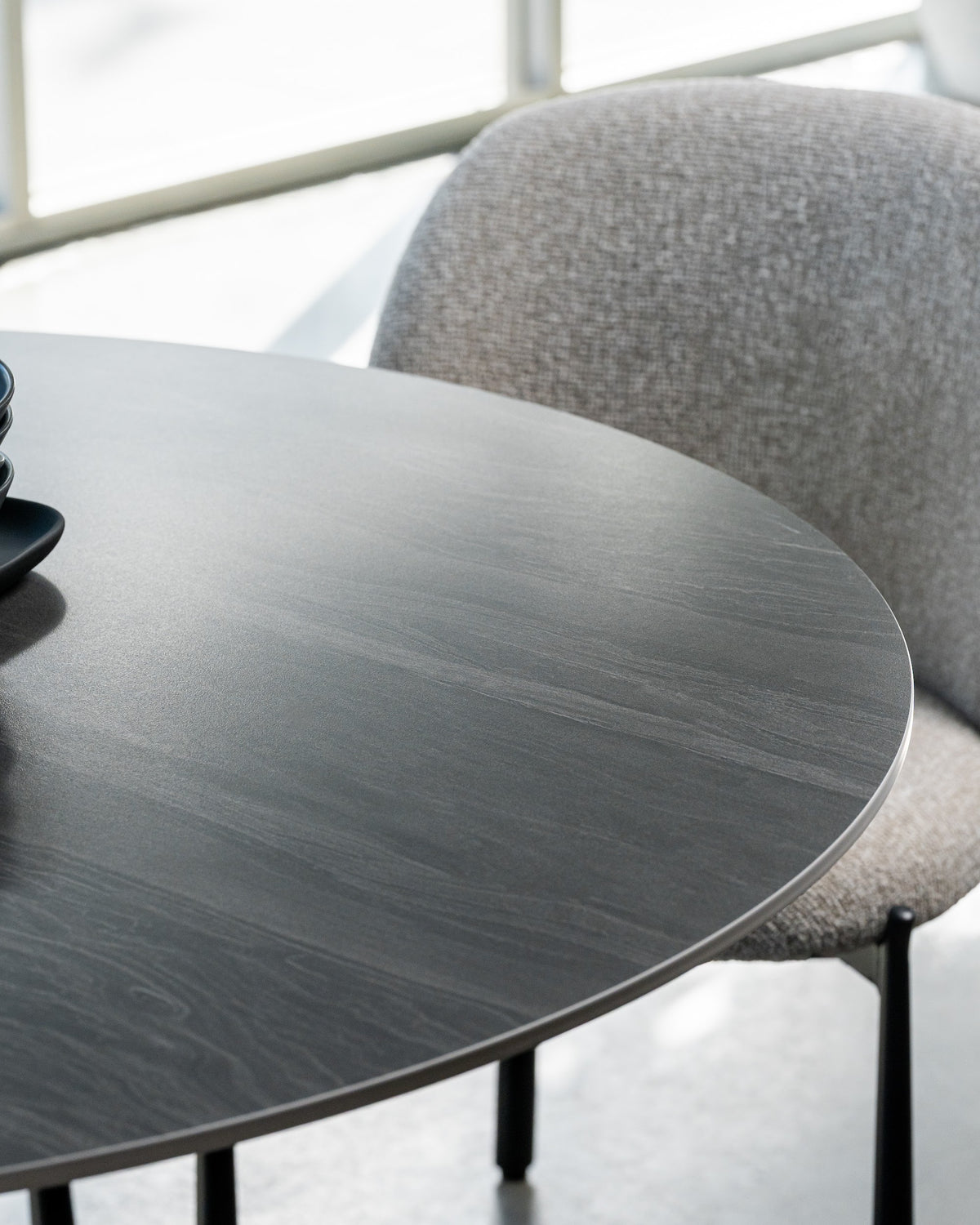 Scandi Large Dining Table Black Sand - image 37