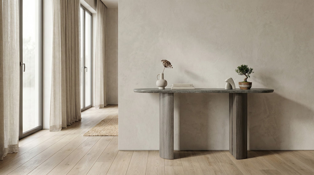 Corfu Console Table Grey Marble - image 4