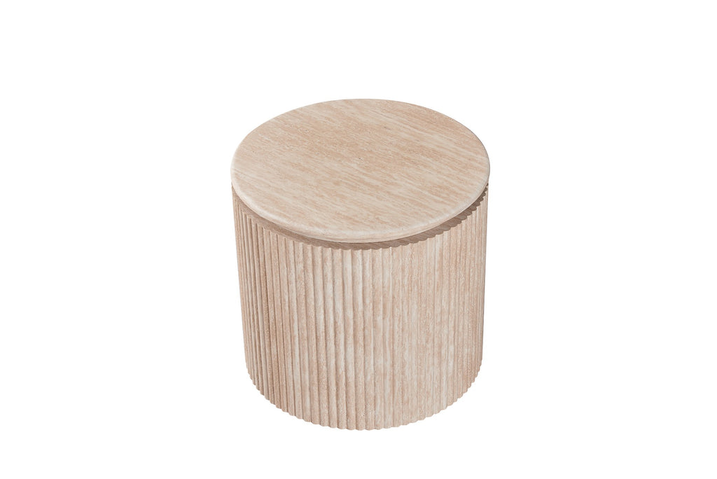 Empire Side Table Travertine - image 2