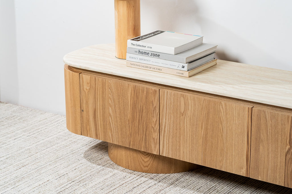 Waverley TV Unit White Travertine - image 7