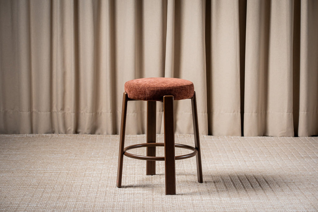 Bergen Bar Stool Rust / Walnut (Set of 2) - image 8