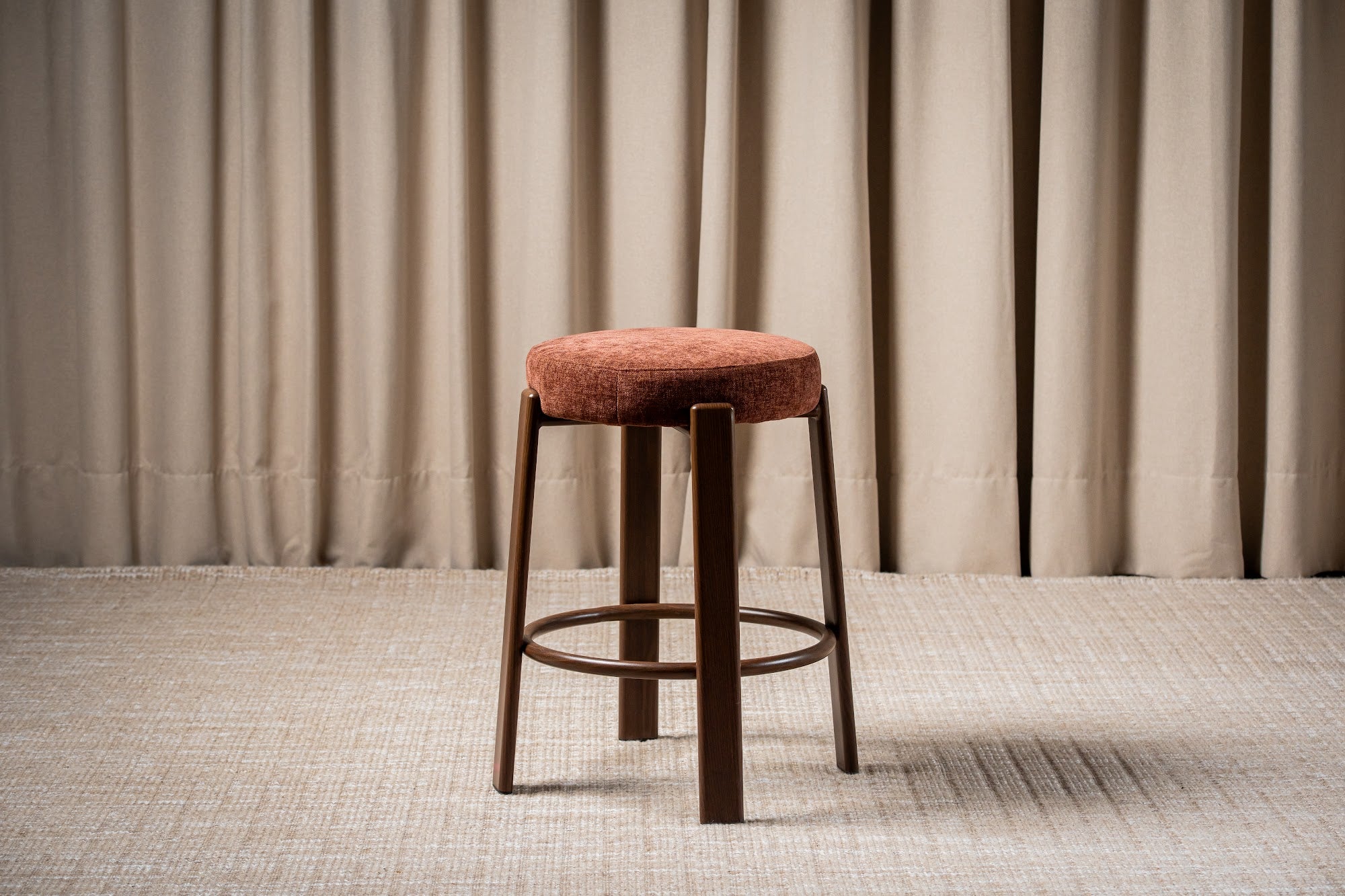 Bergen Bar Stool Rust / Walnut (Set of 2) - image 8