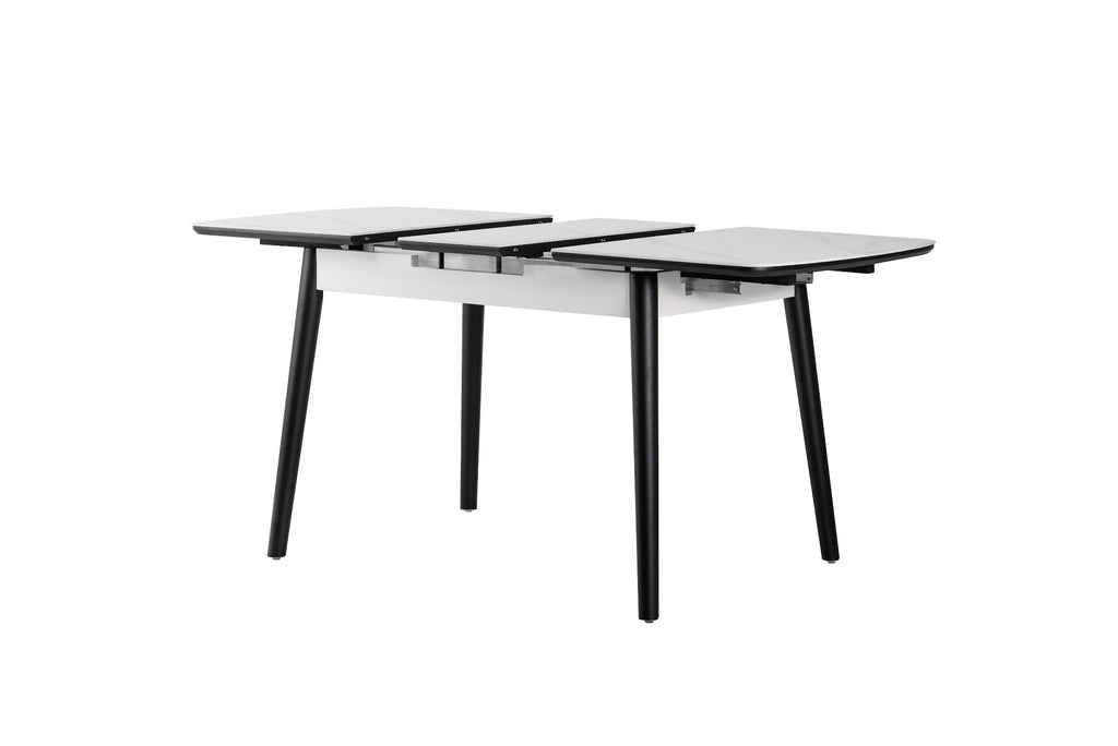 Mila Extension Dining Table Snow White Ceramic - image 4