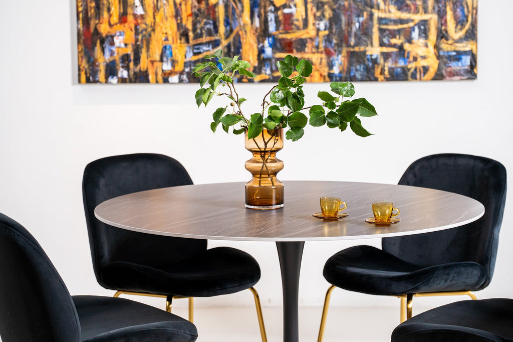 Scandi Large Dining Table Black Sand - image 16
