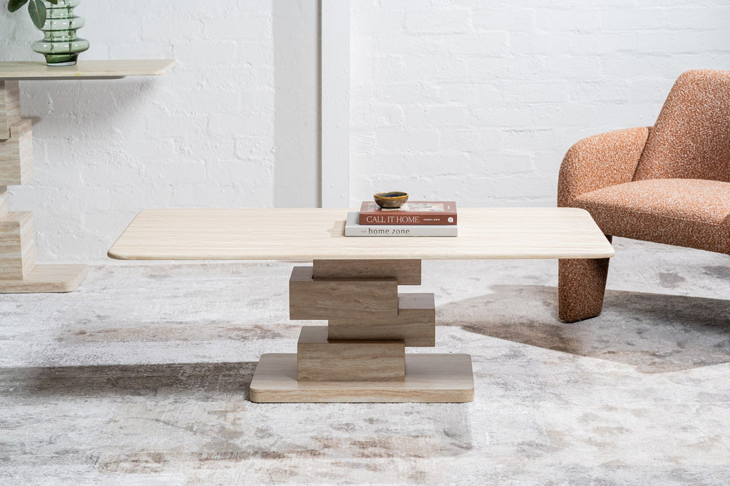 Eros Coffee Table White Travertine - image 4