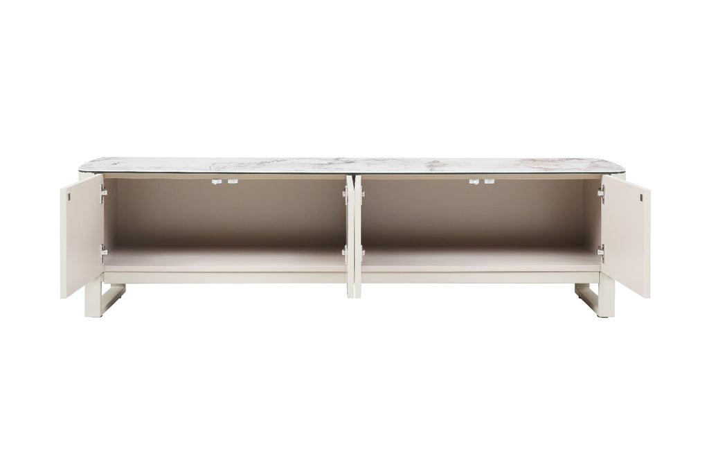 Messina TV Unit Milan White Marble - image 5
