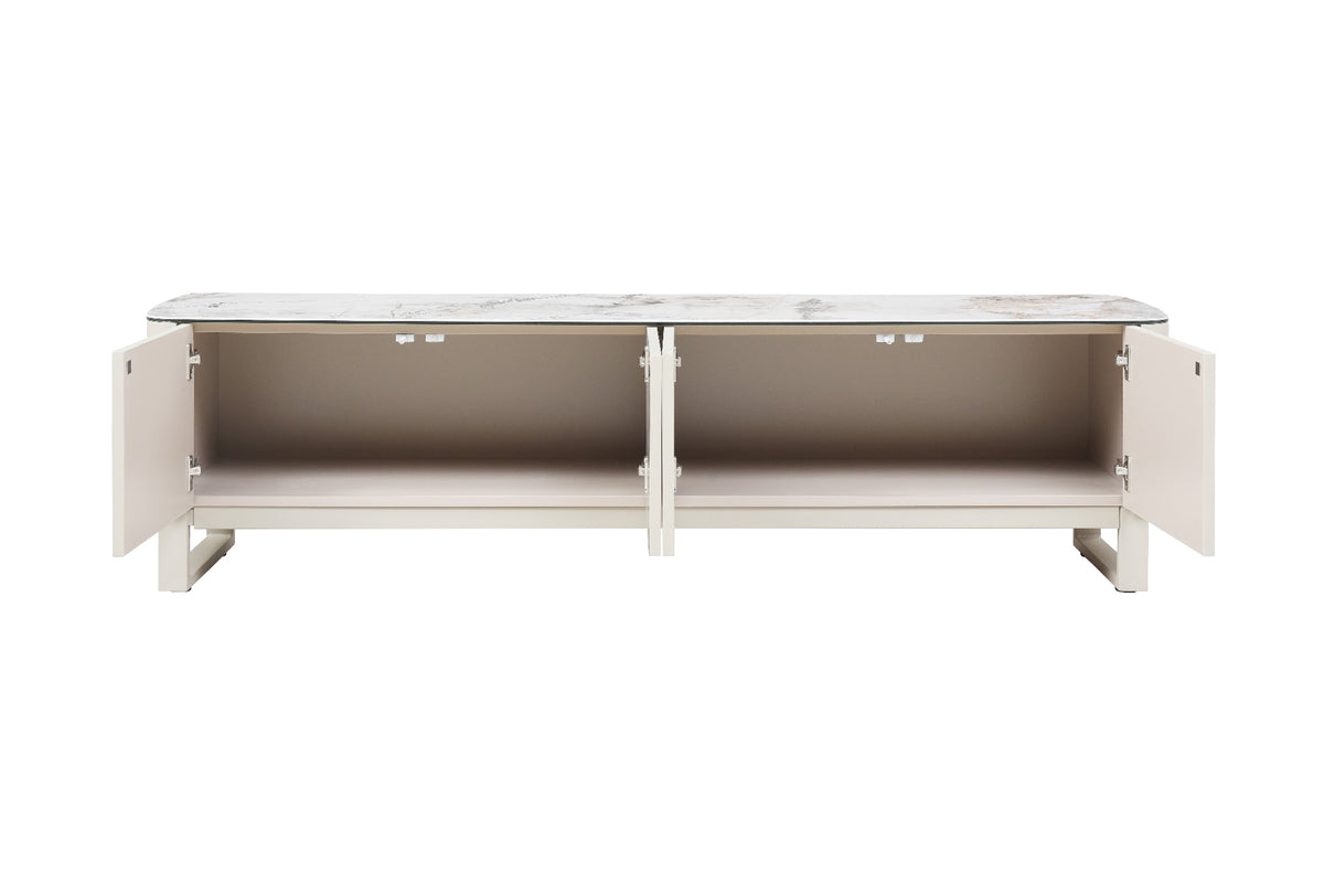 Messina TV Unit Milan White Marble - image 5