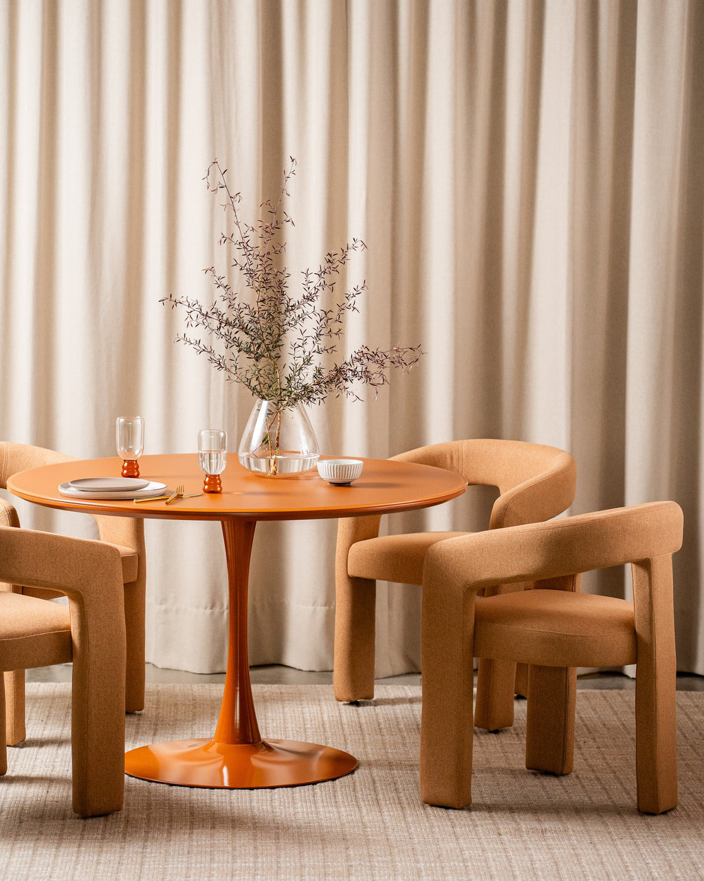 Elan Dining Table Matte Pumpkin - image 23